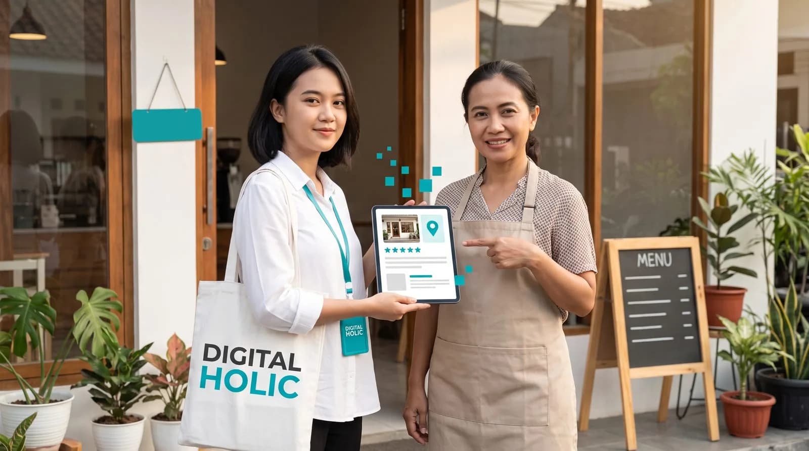 Konsultan Digital Holic membantu optimasi Google Business Profile pemilik usaha lokal