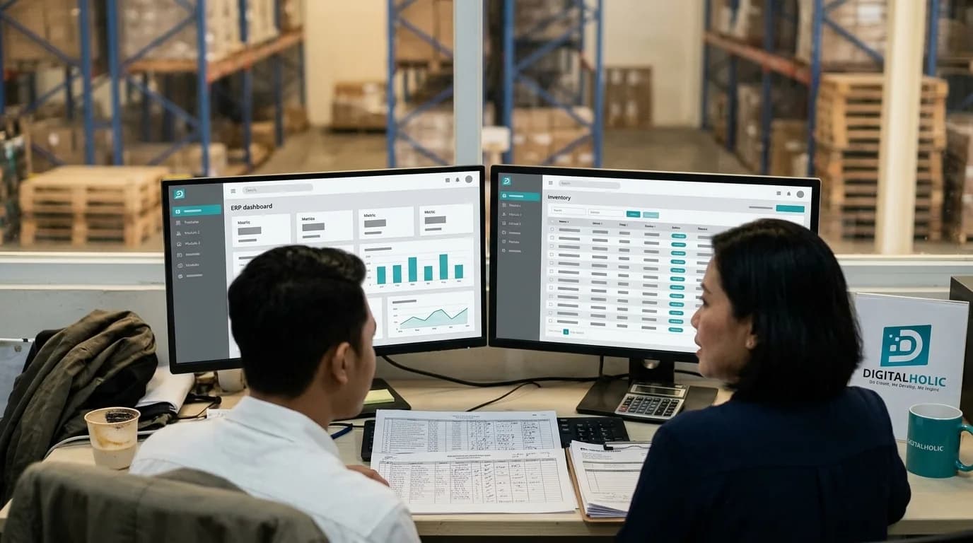 Jasa pembuatan sistem ERP custom untuk operasional bisnis terintegrasi